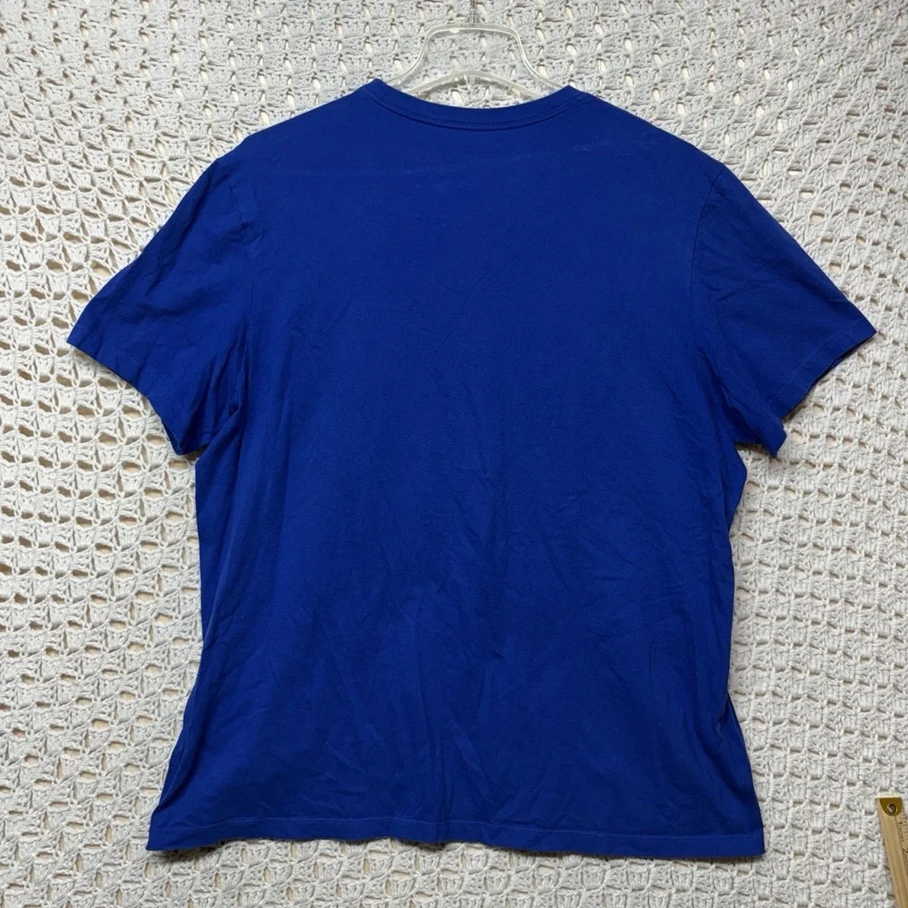 Nike Shirt Mens 2XL Blue Graphic Retro Swoosh Air Sports Outdoor 100%Cotton
